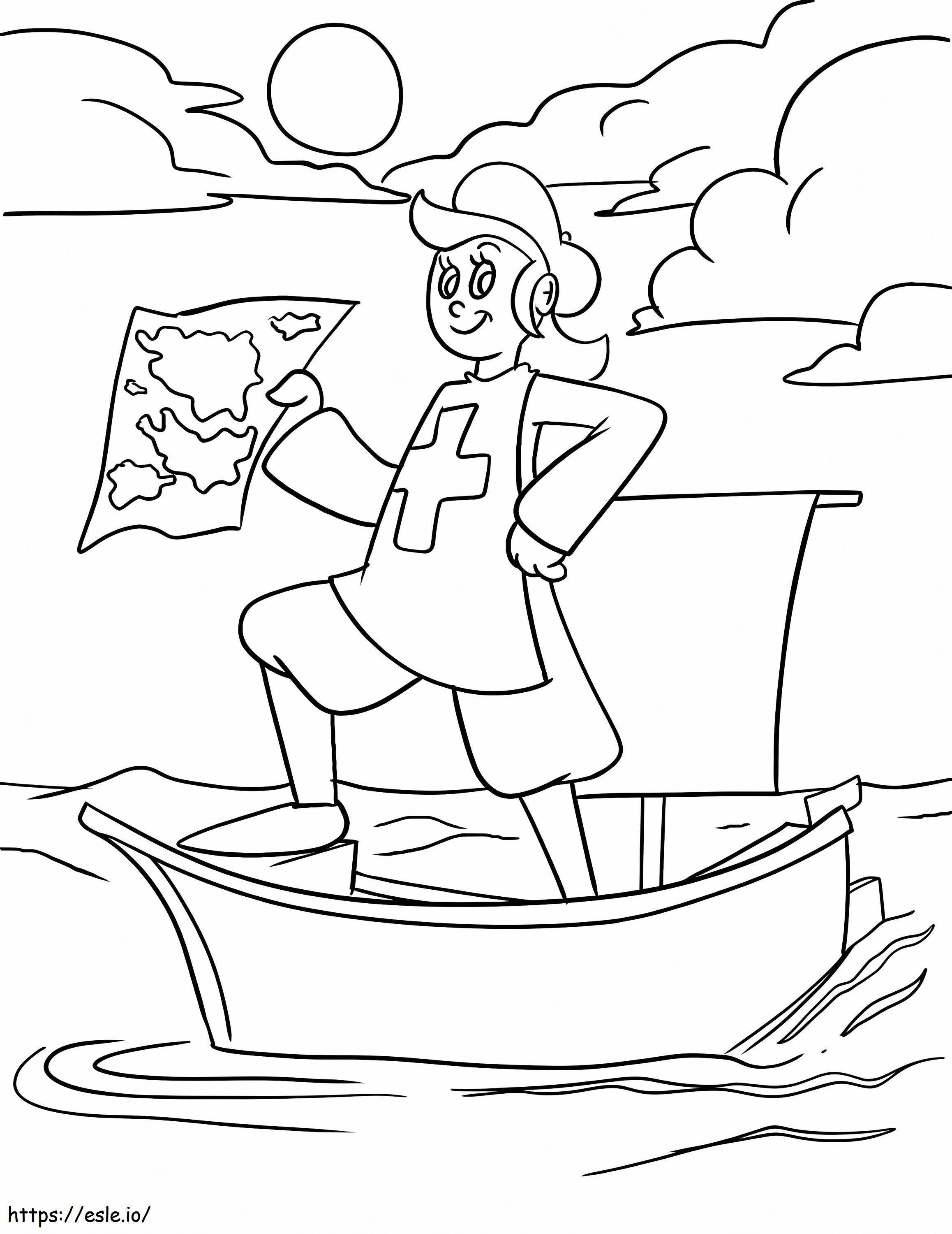 Christopher Columbus 14 coloring page