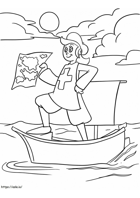 Christopher Columbus 14 coloring page