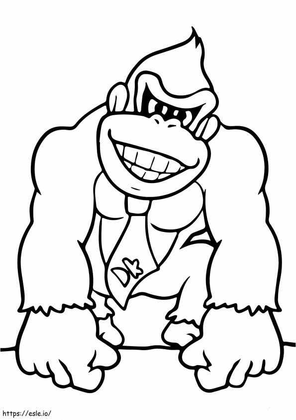 Coloriage Donkey Kong de base à imprimer dessin