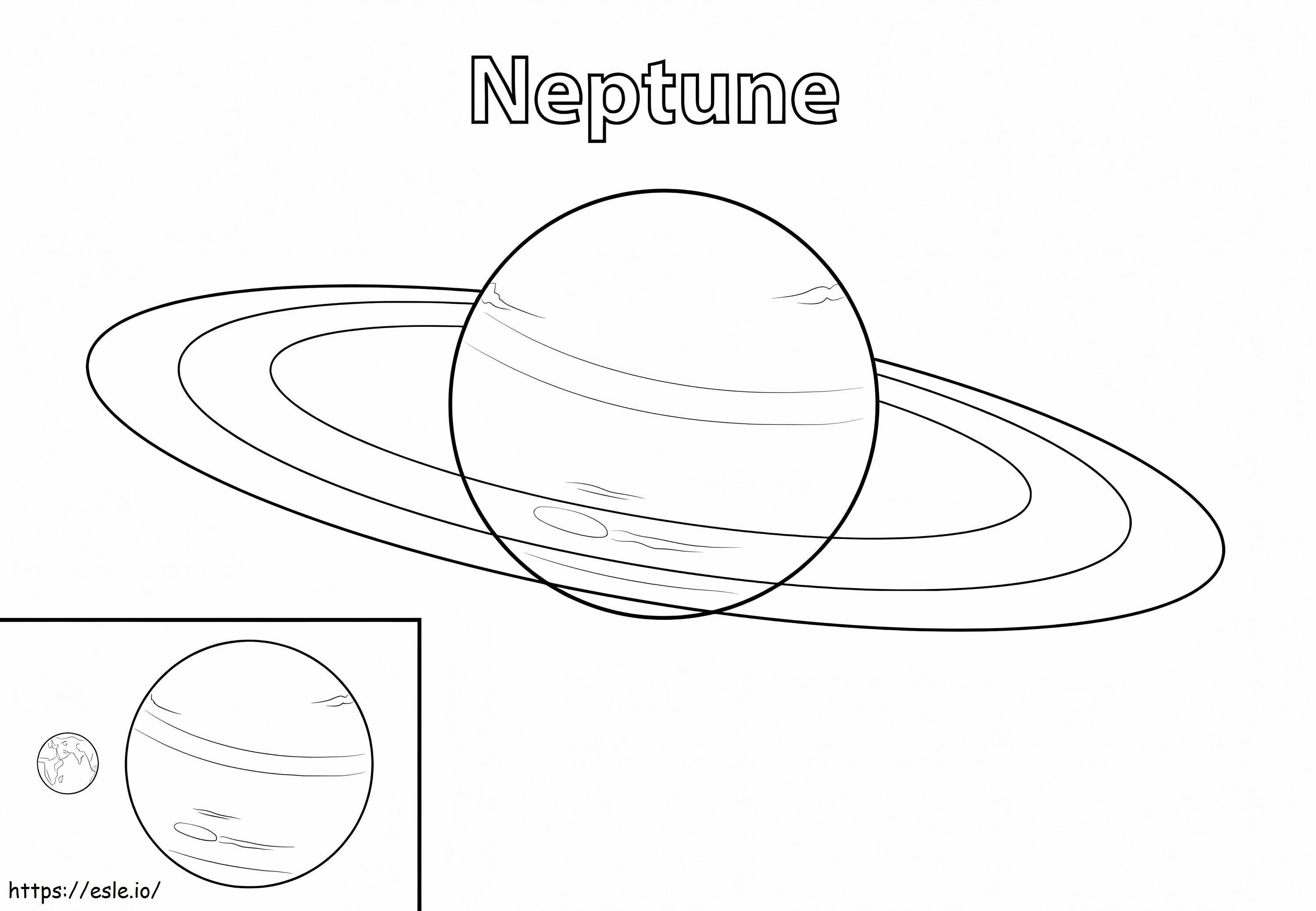 Neptunuksen planeetta värityskuva