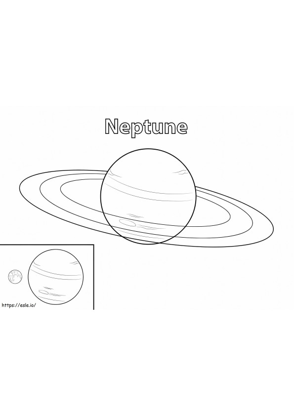 Coloriage Planète Neptune à imprimer dessin