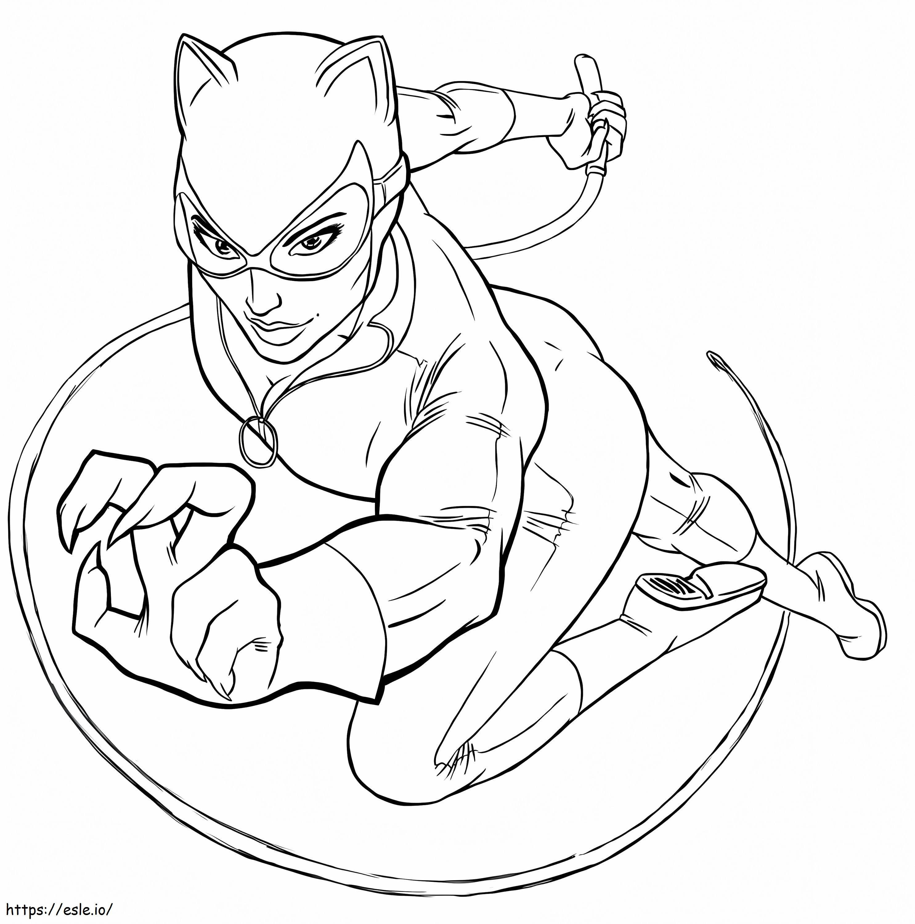 Coloriage Catwoman à imprimer dessin