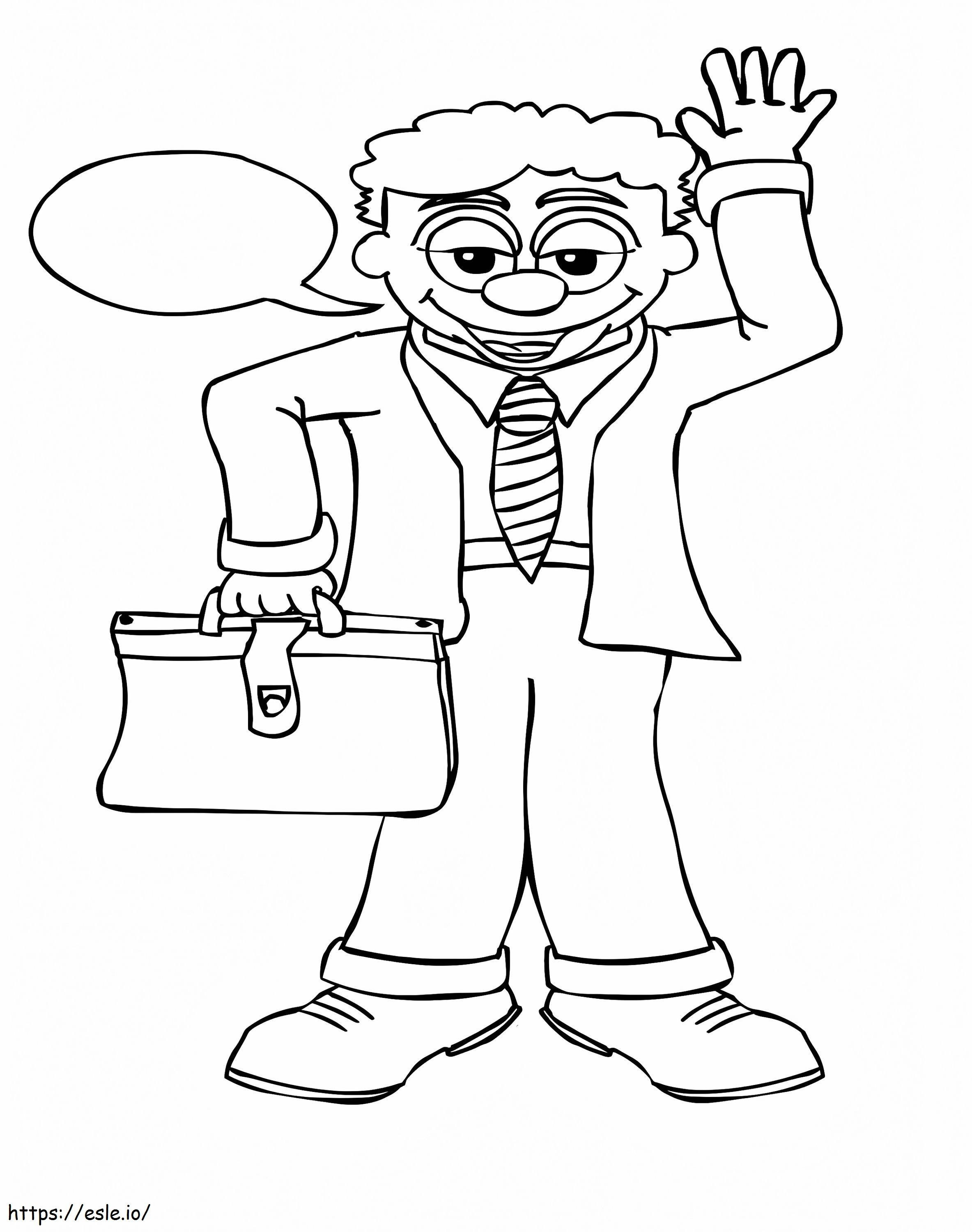 Cartoon Businessman coloring page