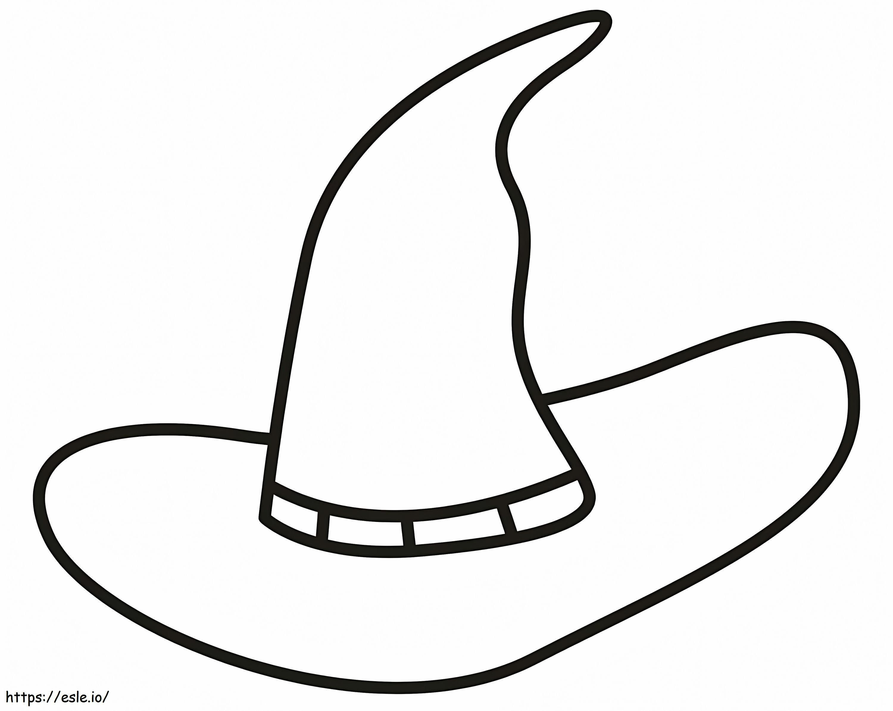 Coloriage Chapeau de sorcière 7 à imprimer dessin