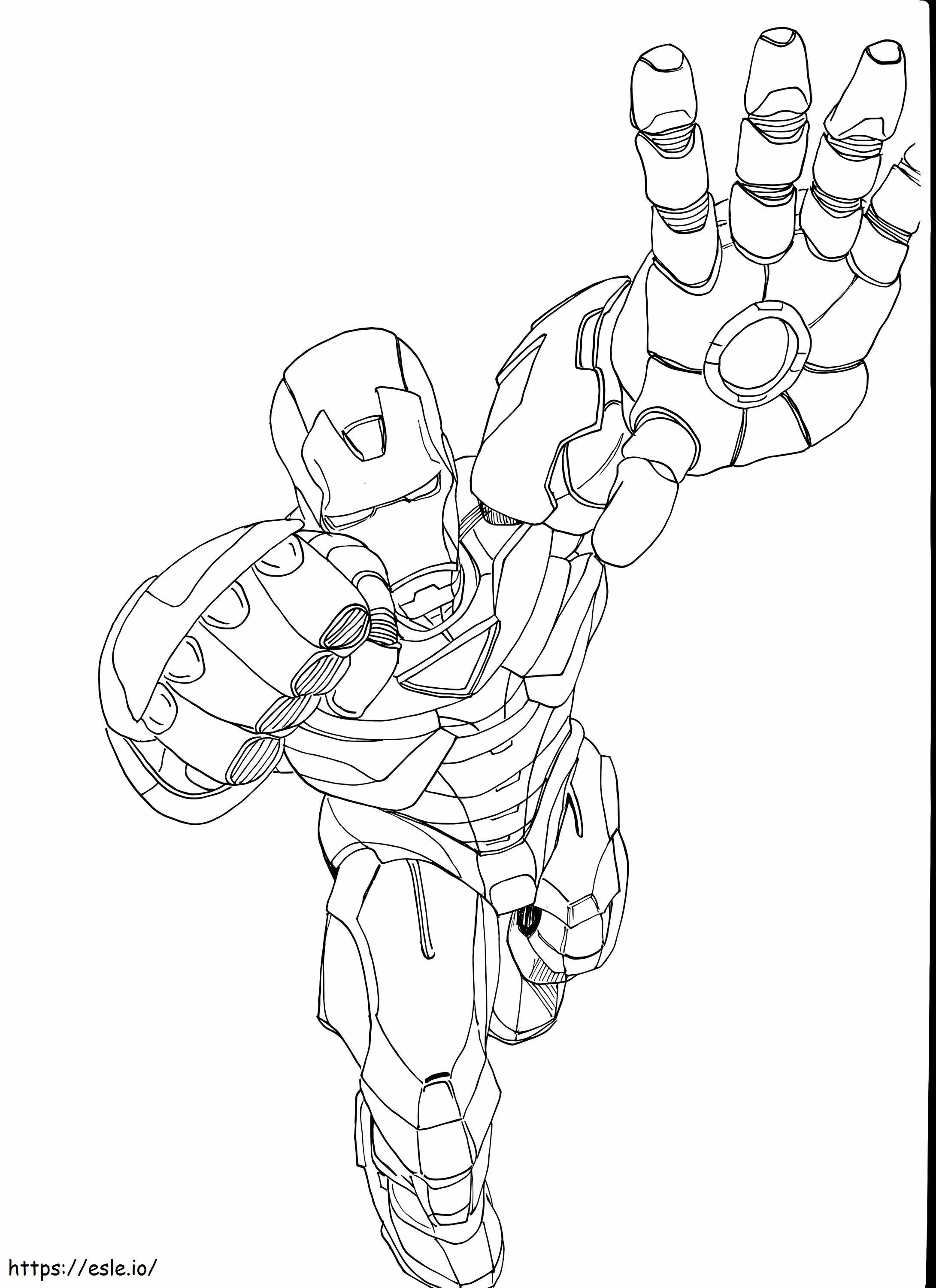 Ironman Attack coloring page