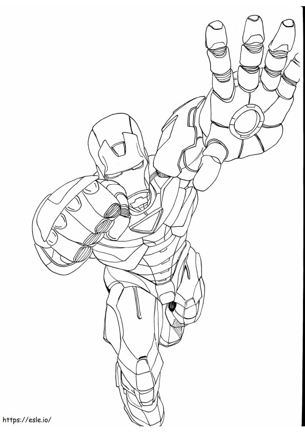 Ironman Attack coloring page