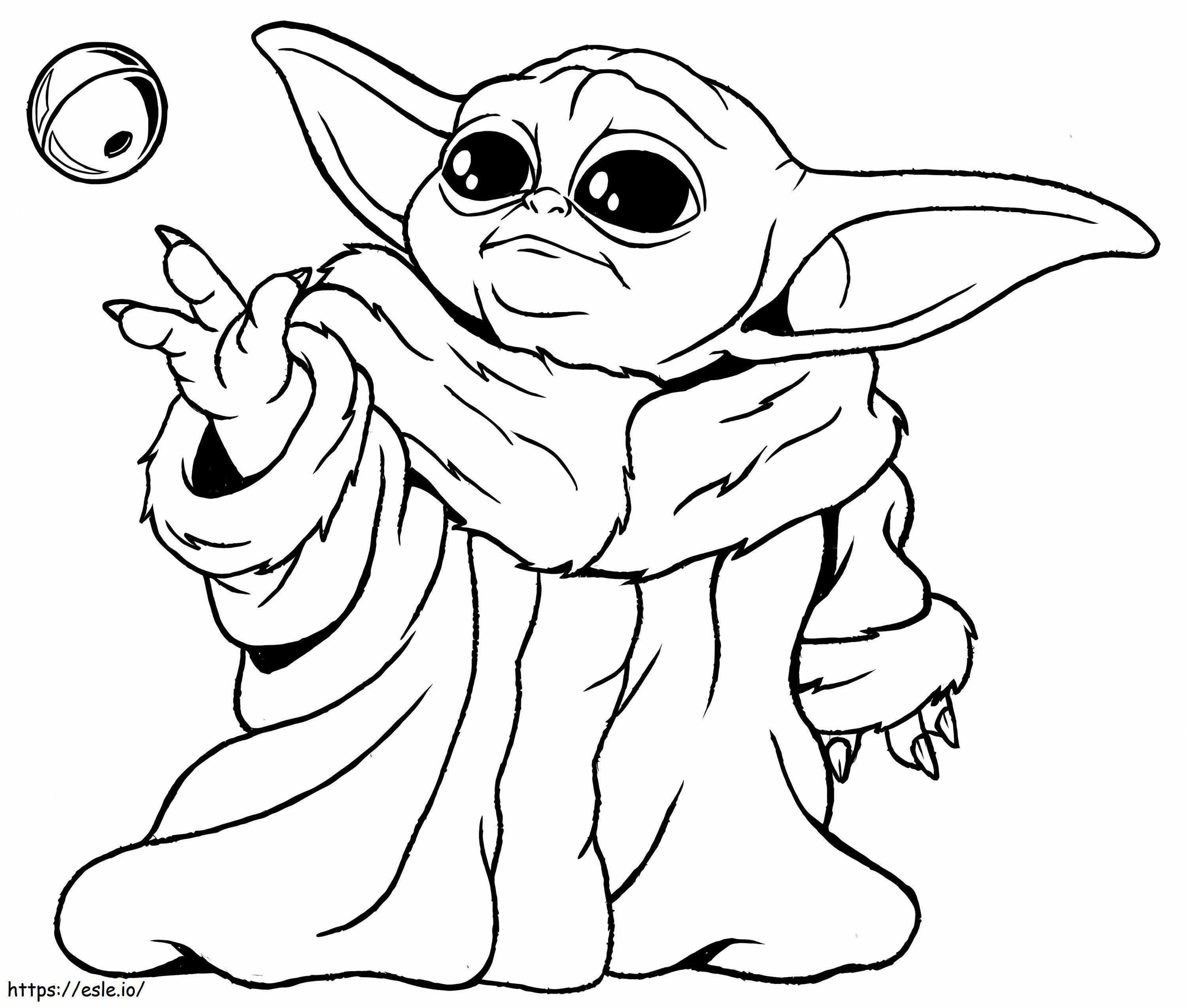 Baby Yoda 7 ausmalbilder