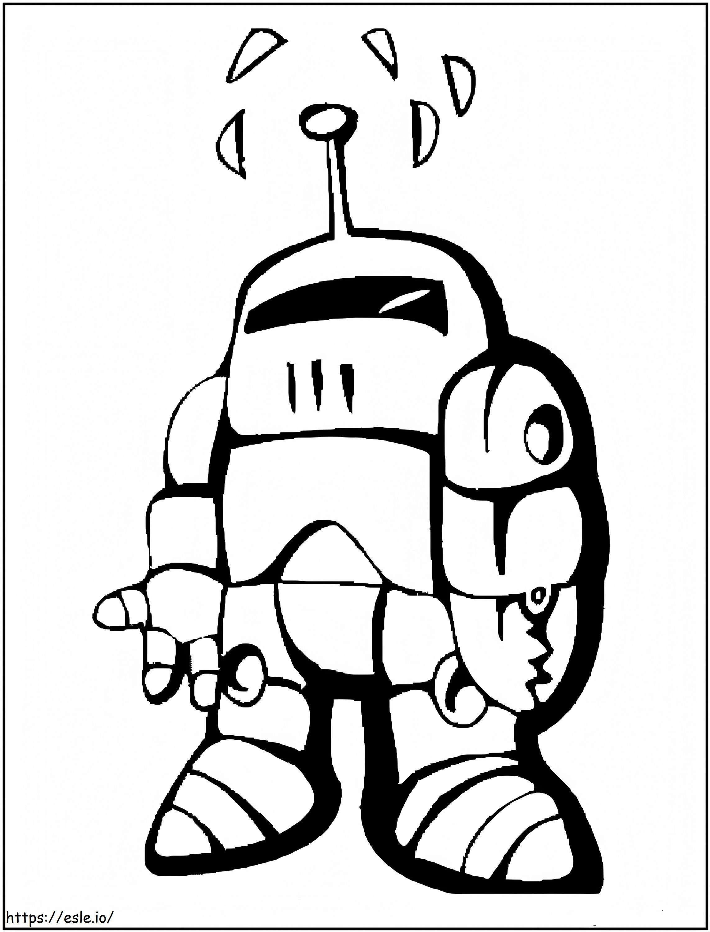 Perfect Robot Boy coloring page