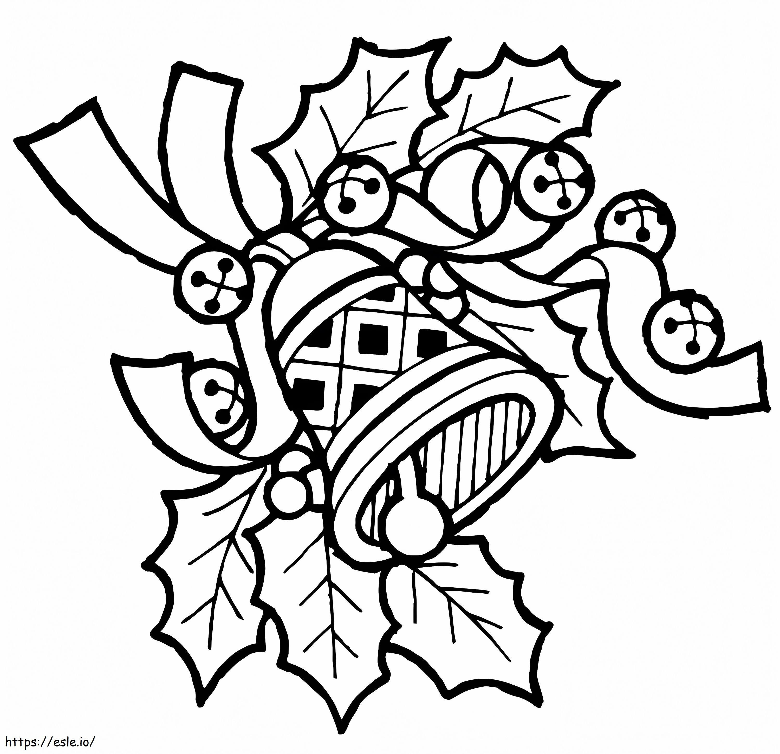 Cute Christmas Bell coloring page