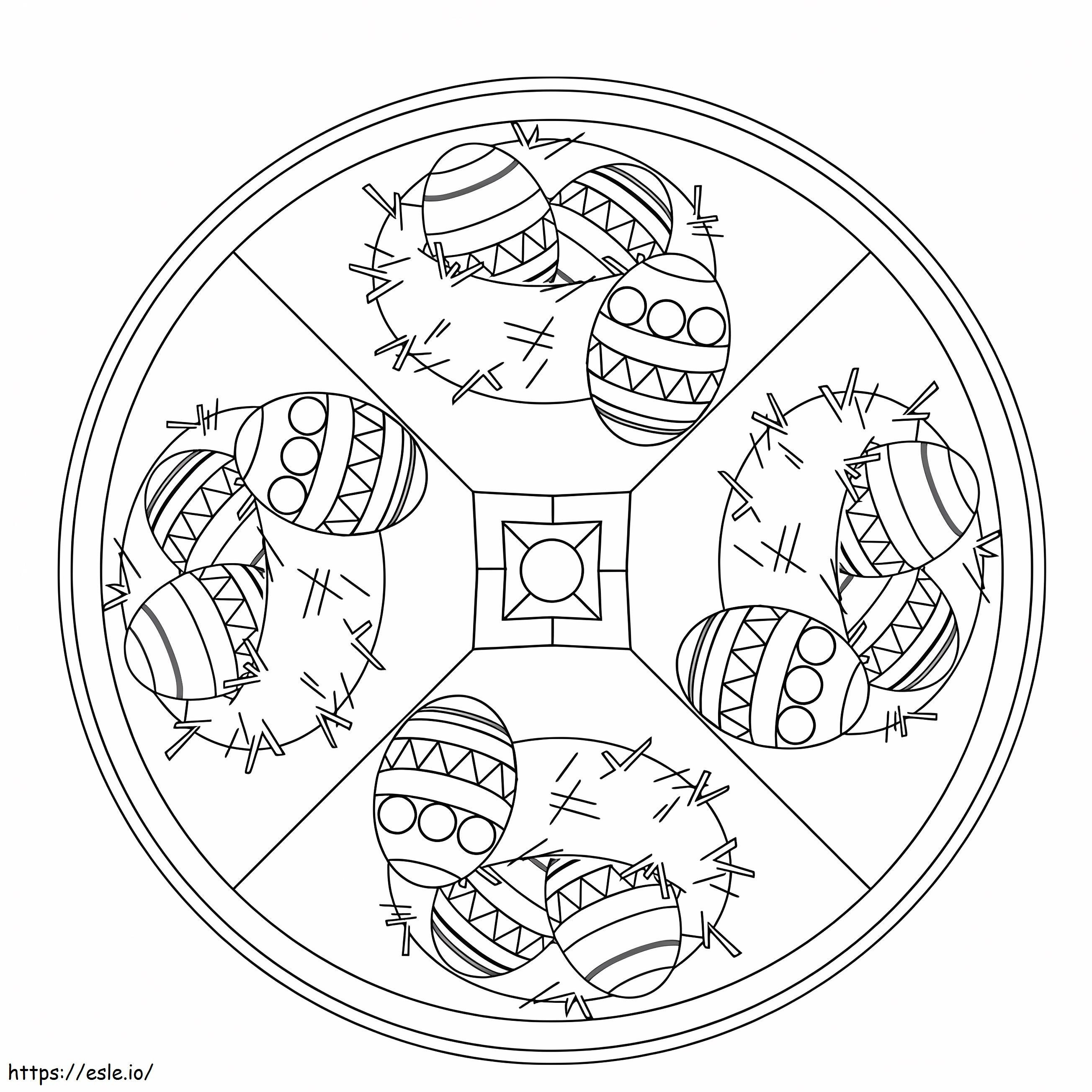 Amazing Easter Mandala coloring page