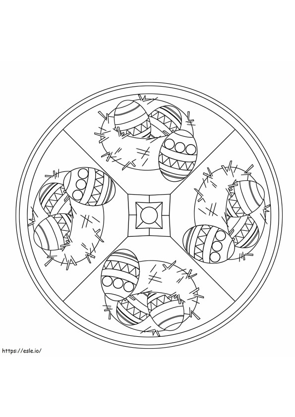 Erstaunliches Oster-Mandala ausmalbilder