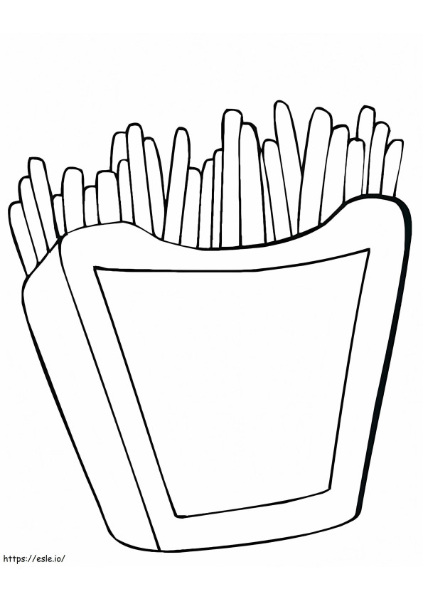 Easy French Fries coloring page