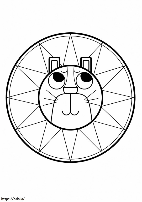 Lion Mandala For Little Ones coloring page