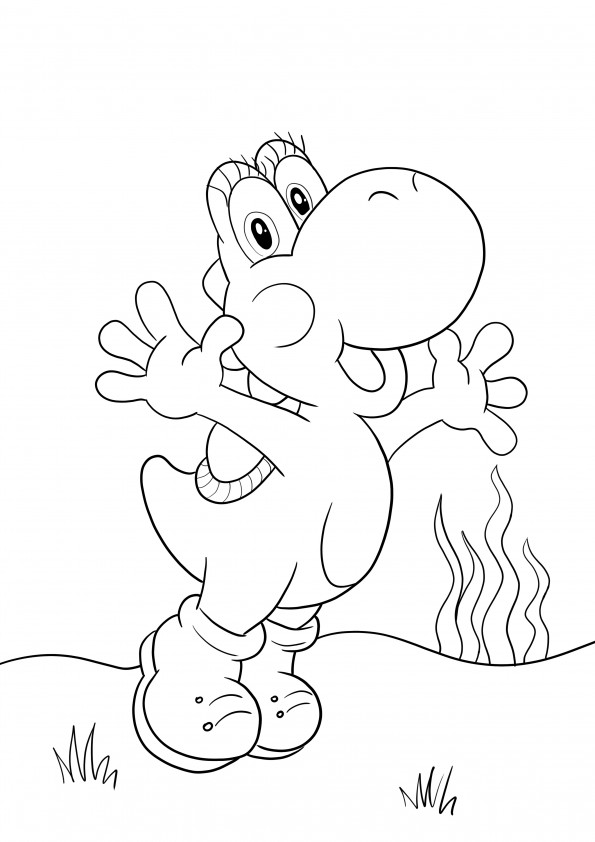 Yoshi from the Super Mario video game free printable image
