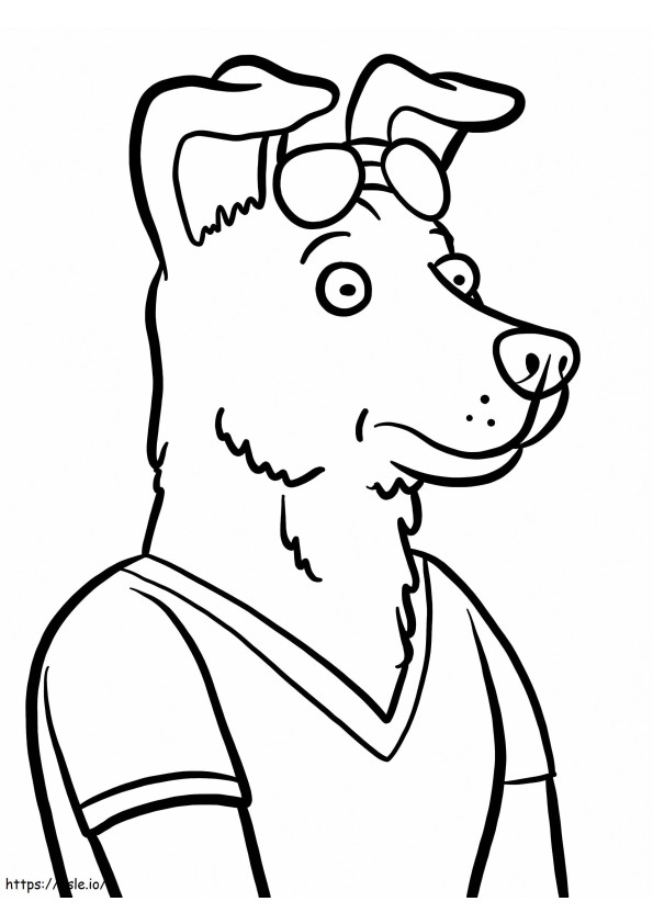 Mr. Peanutbutter From BoJack Horseman 1 coloring page