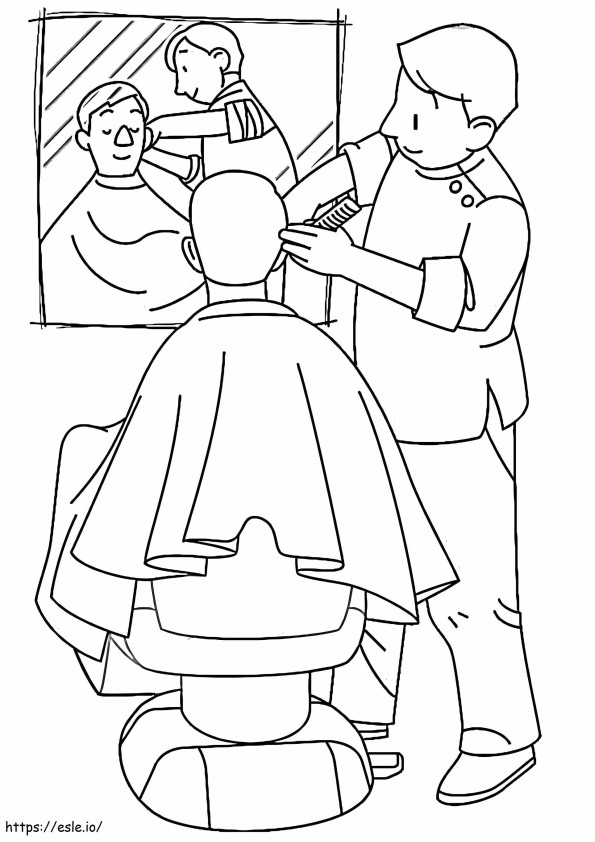Barber Printable coloring page