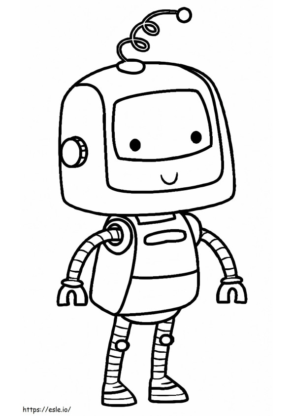 Het leuke Robotjongen glimlachen