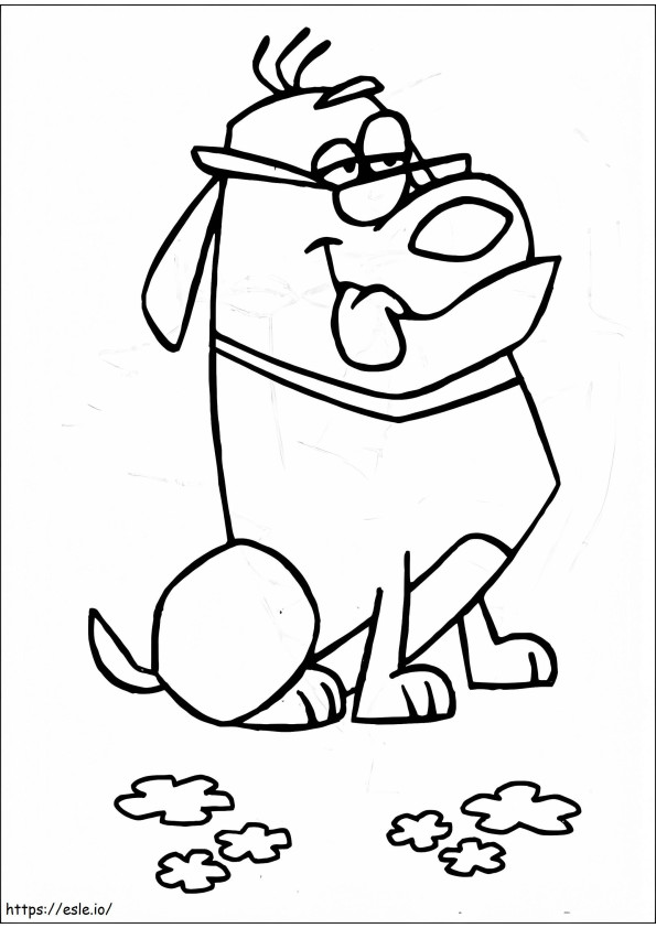 Coloriage Harry le chien de Stanley à imprimer dessin