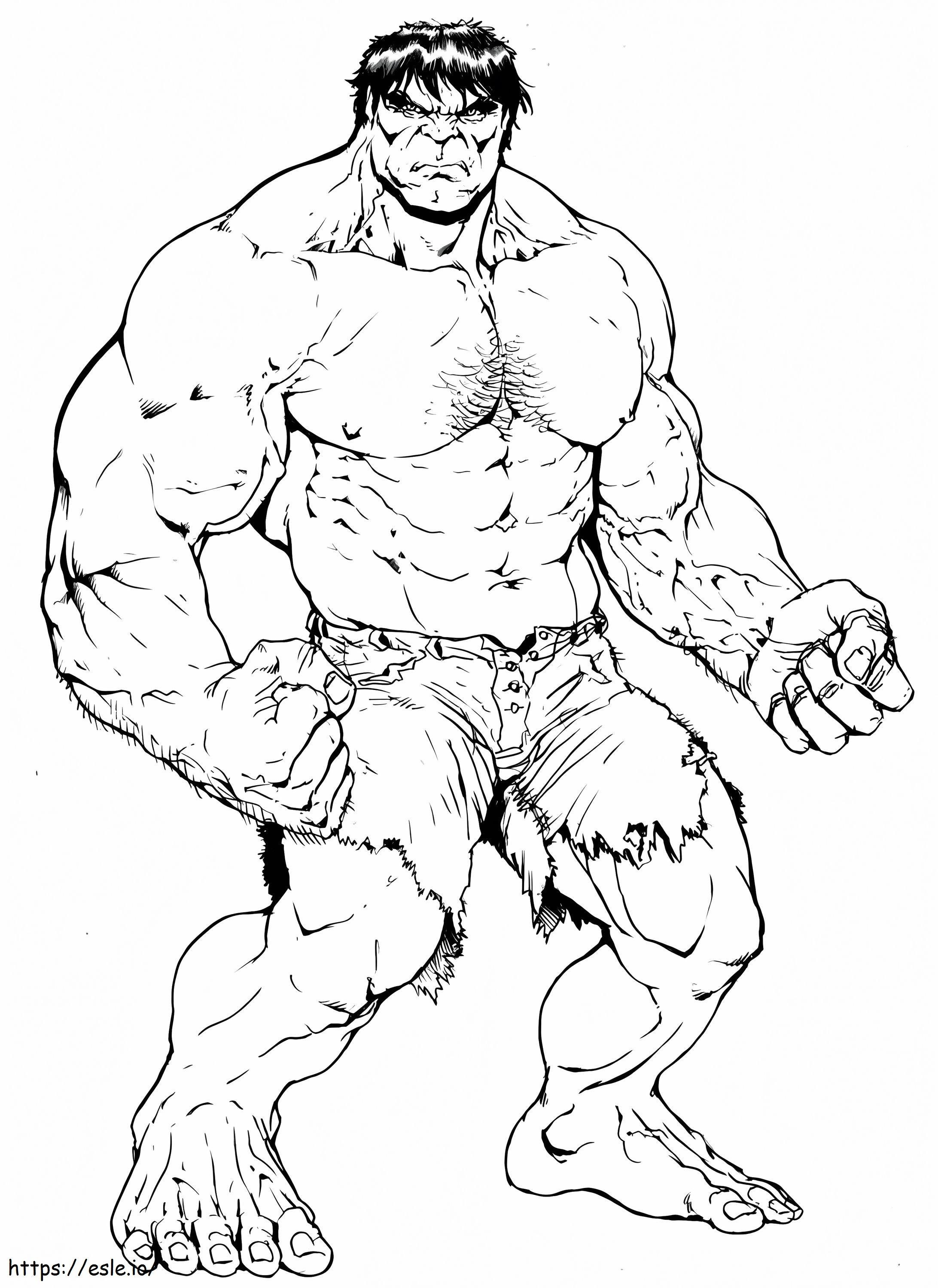 Free Printable Hulk coloring page