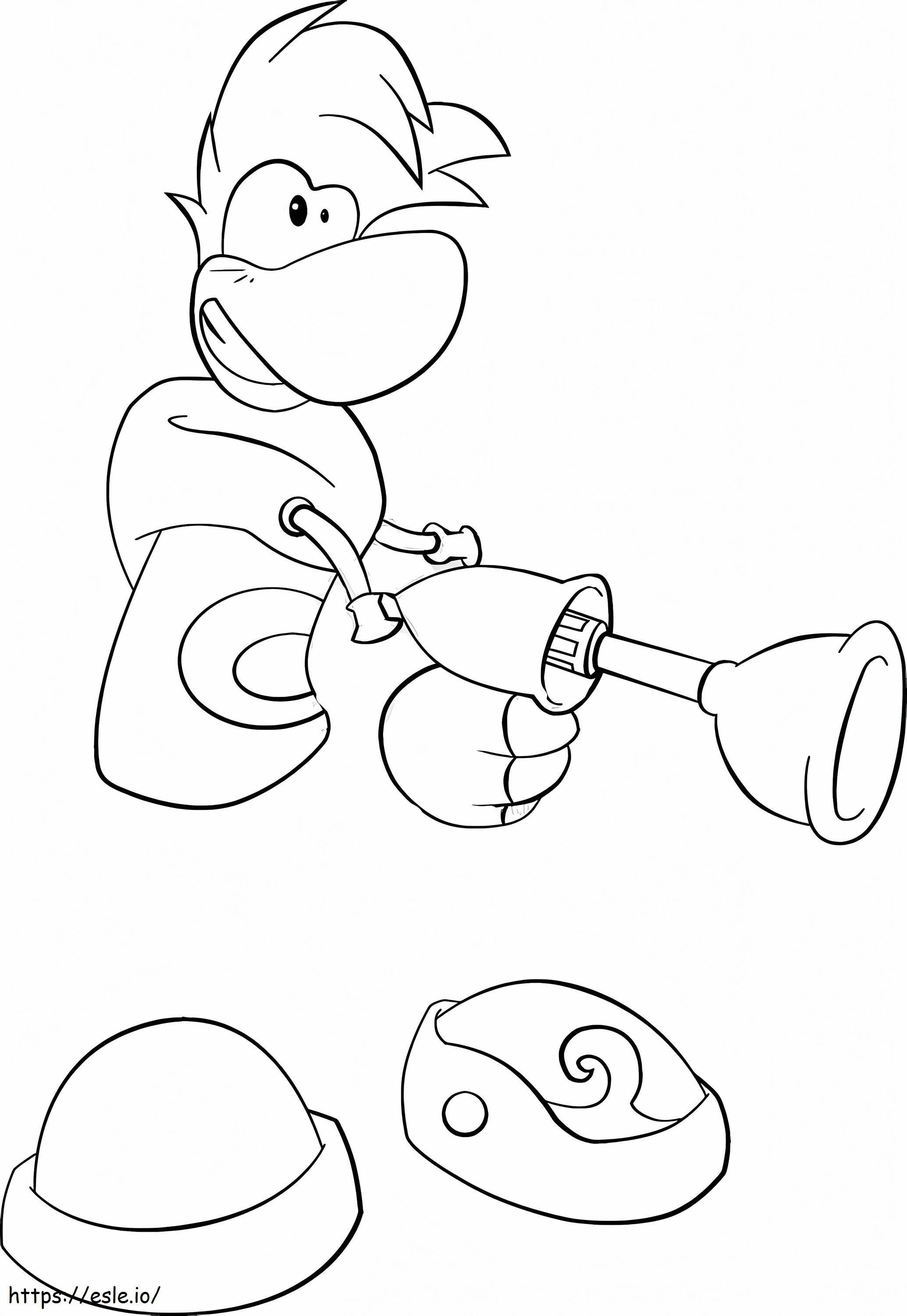 Awesome Rayman coloring page