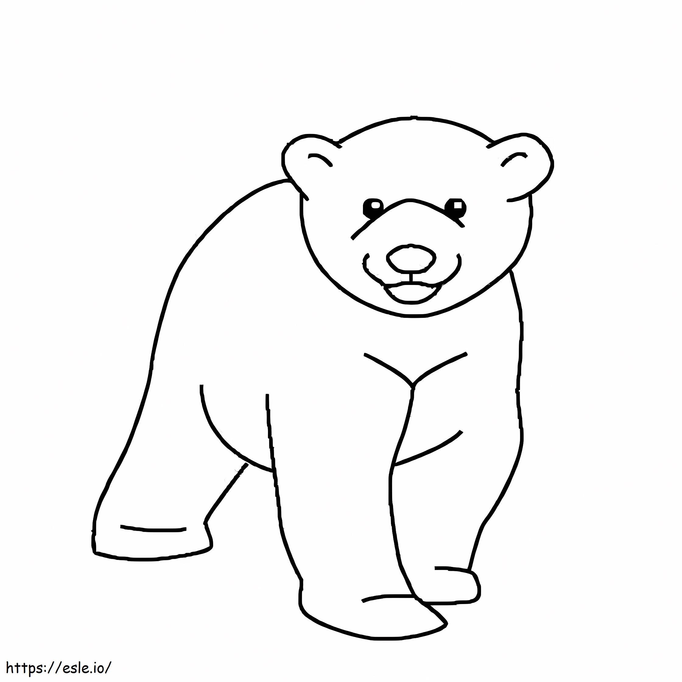 Cute Baby Ice Bear coloring page