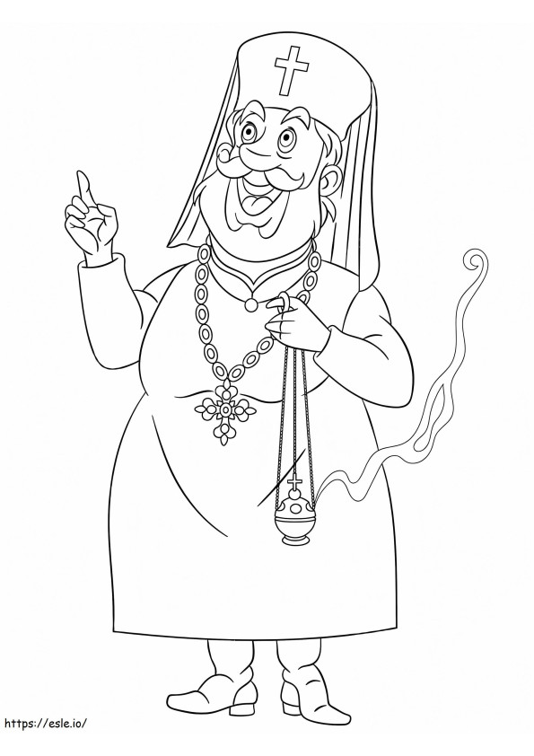 Old Bearded Priest coloring page