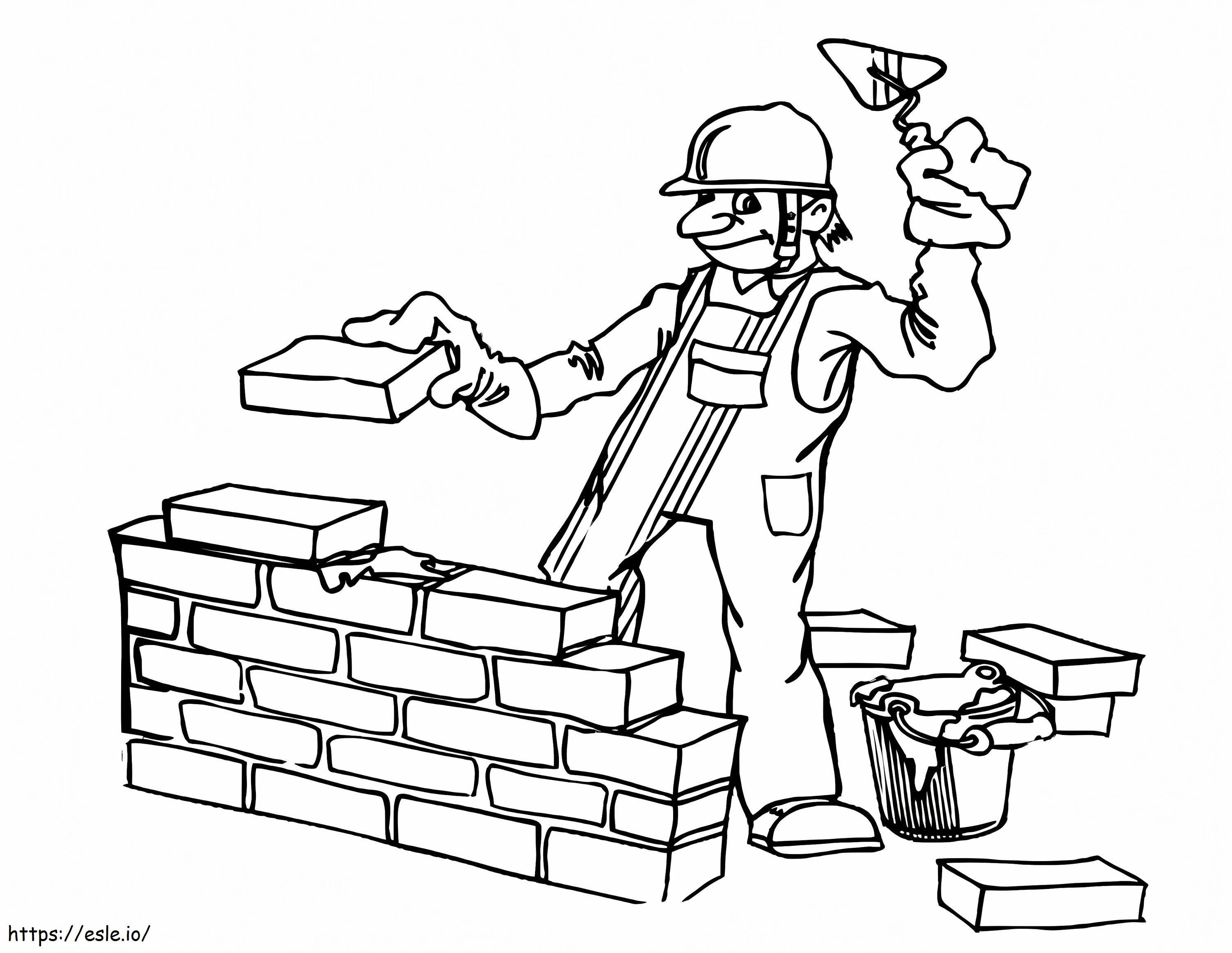 Construction Worker 1 coloring page