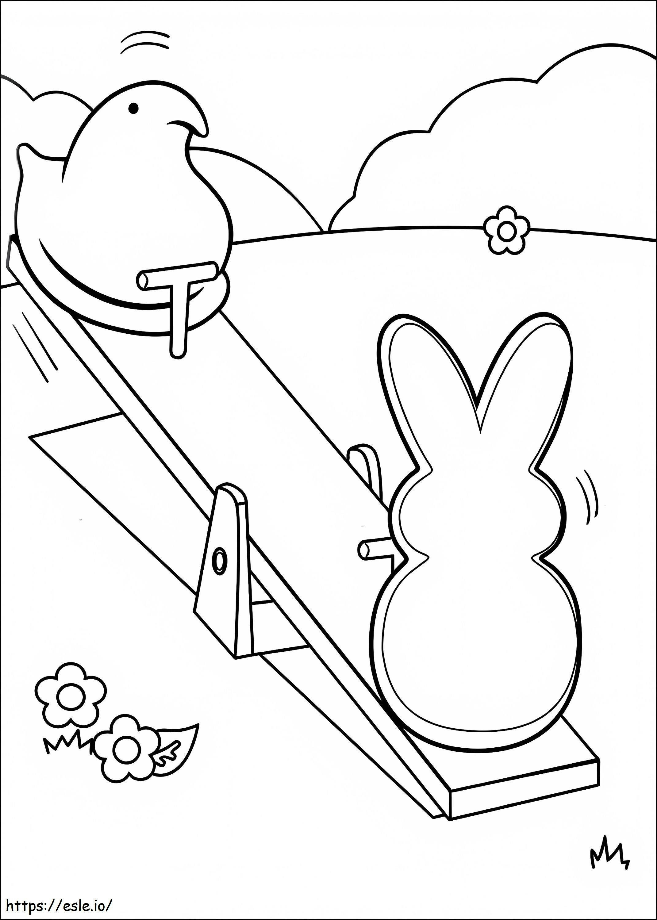 Free Marshmallow Peeps coloring page