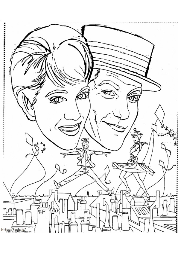 Coloriage Mary Poppins 5 à imprimer dessin
