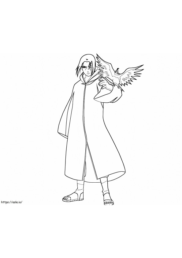 Edo Tensei Itachi tenant un corbeau