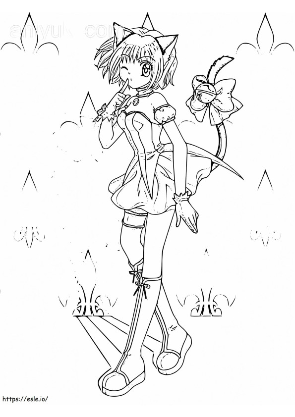 Girl From Tokyo Mew Mew coloring page