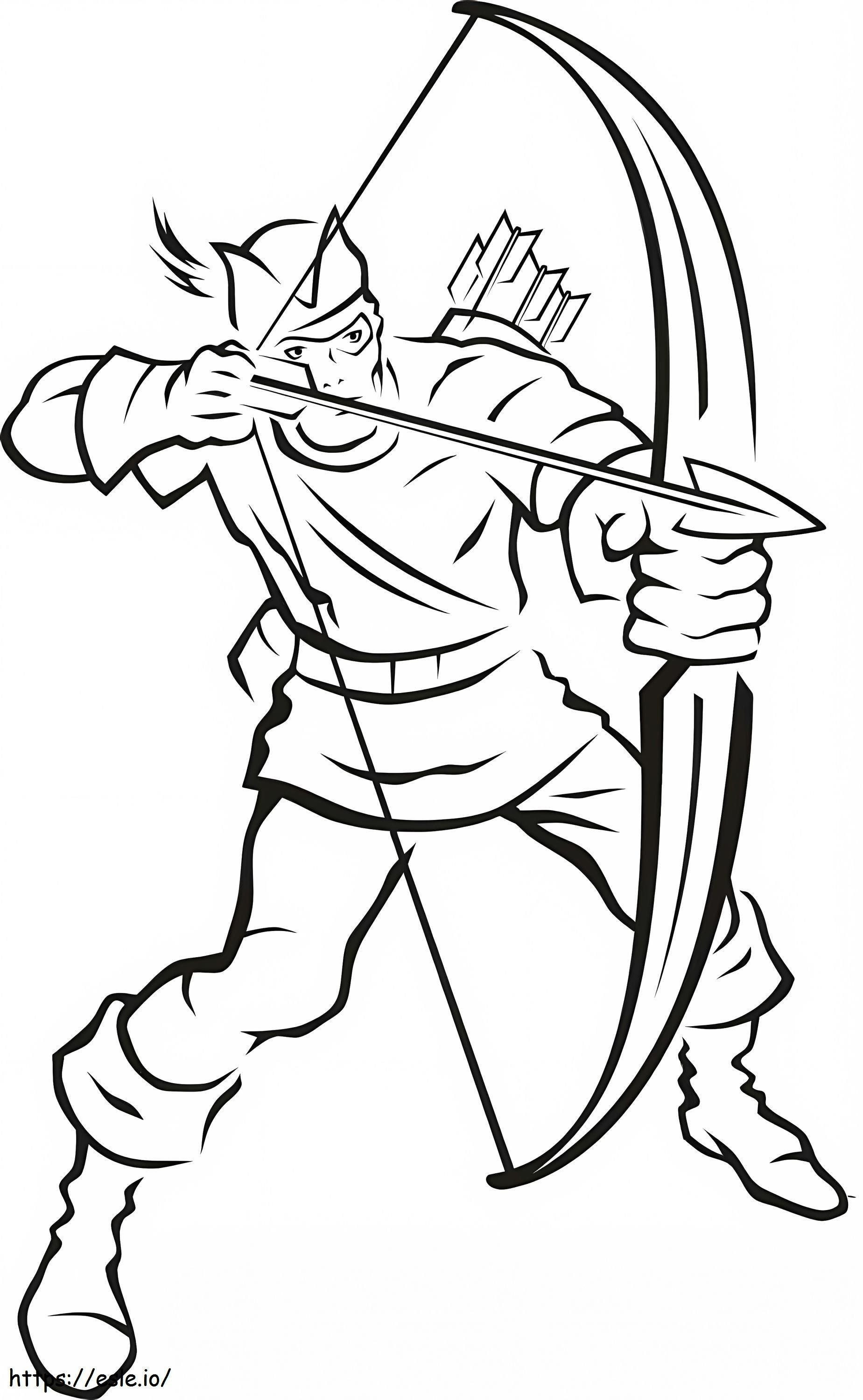 DC Green Arrow coloring page
