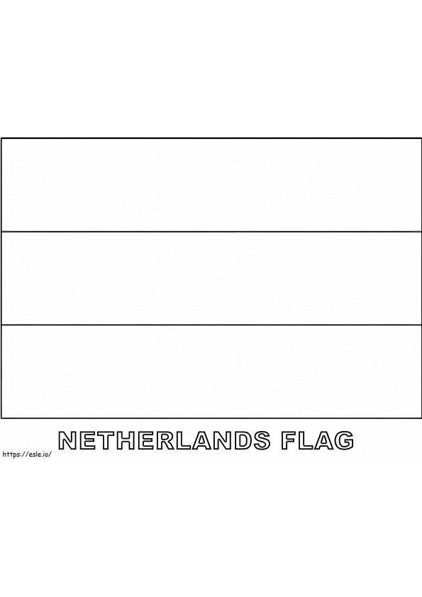 La bandiera dei Paesi Bassi da colorare