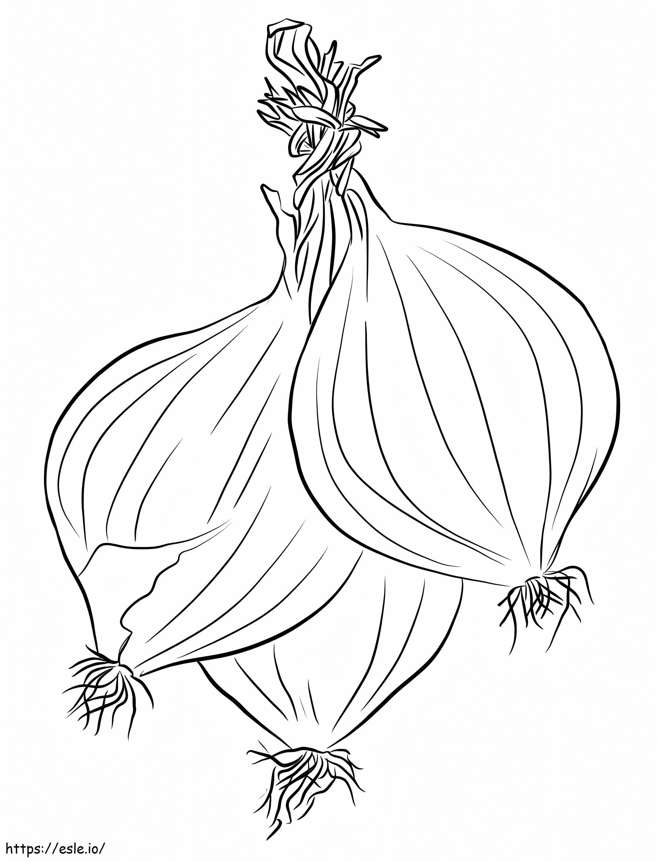 Three Onions coloring page