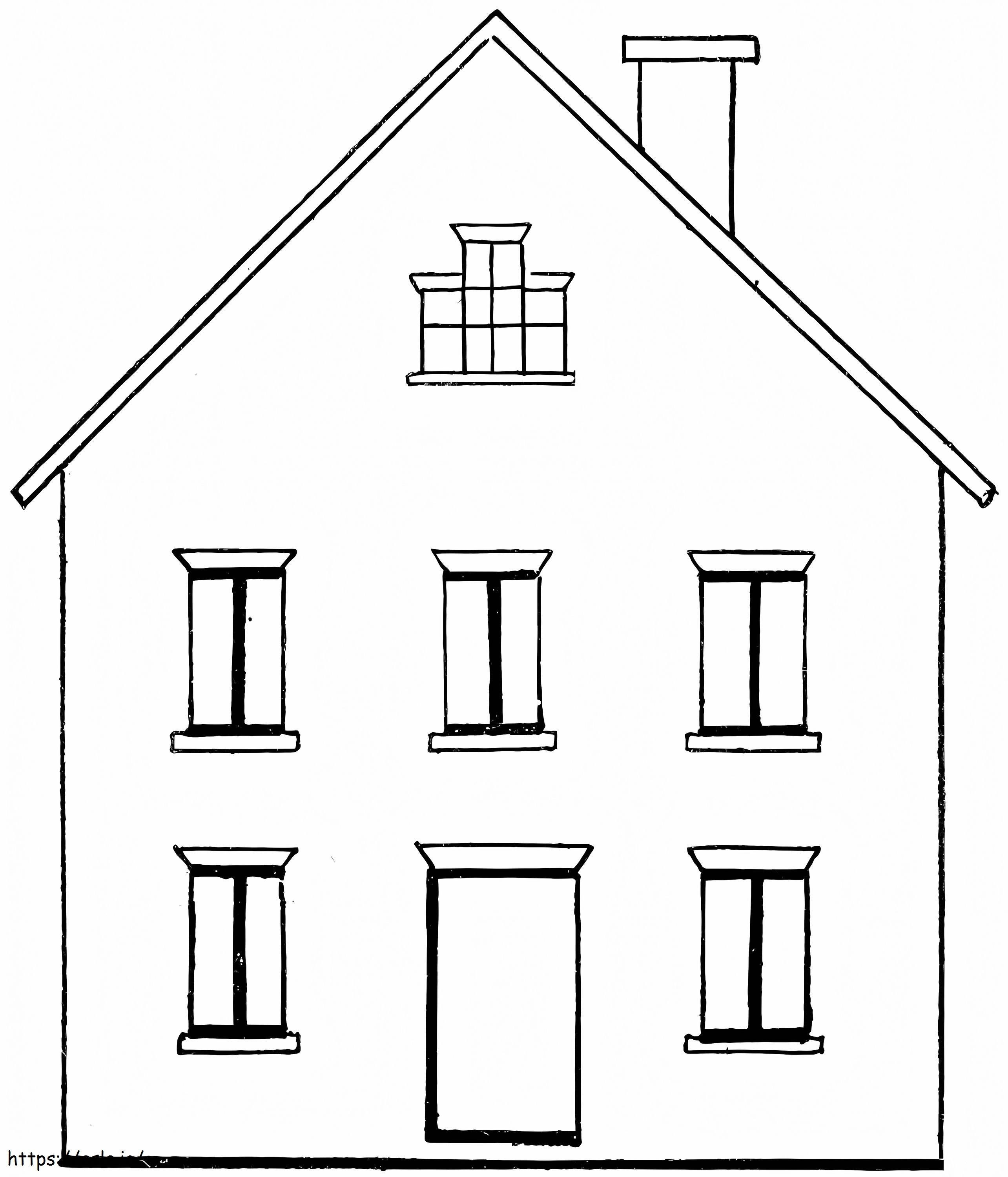 A Simple House coloring page