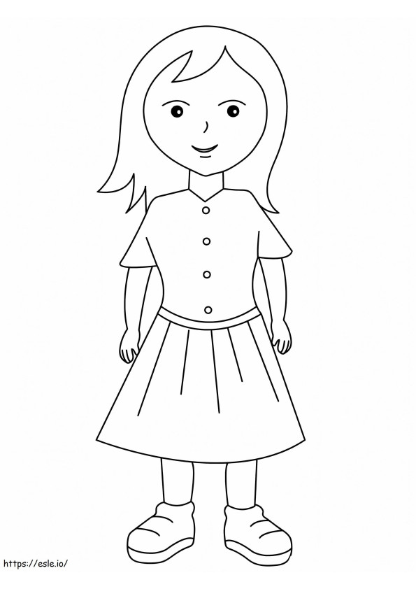 Smiling Girl coloring page