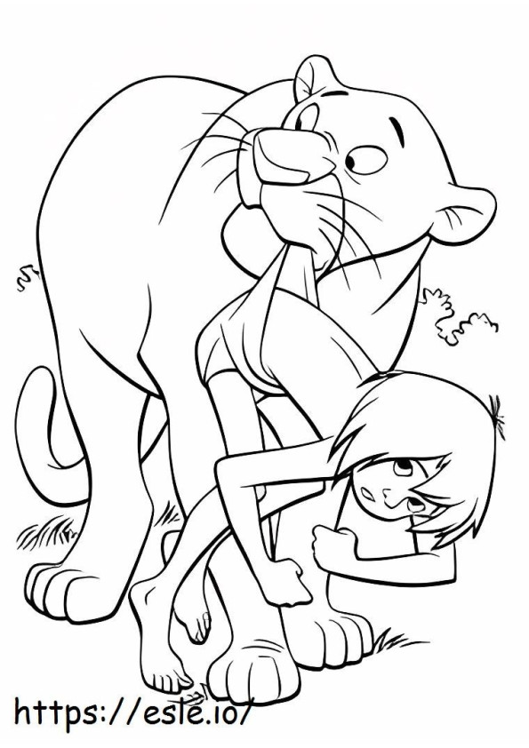 Mowgli With Bagheera Lindo