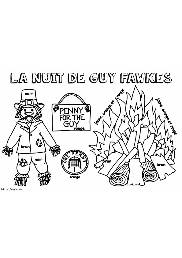 Guy Fawkes 2 coloring page