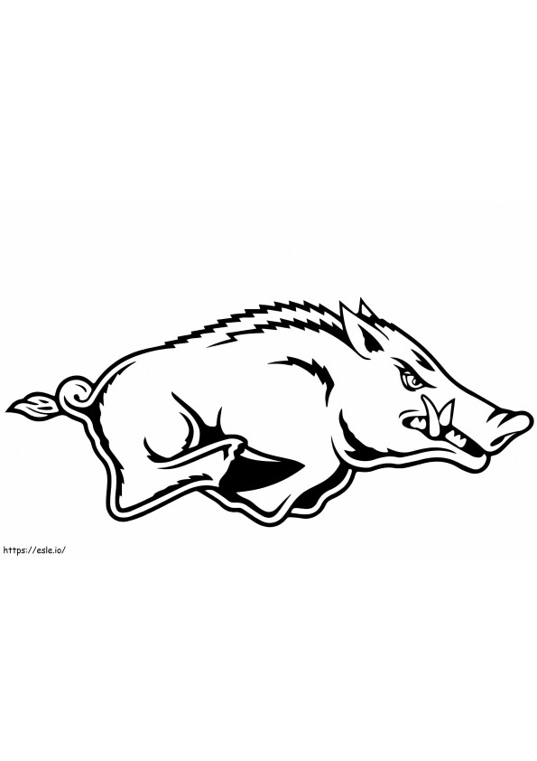 Fresh Wild Boar Running coloring page