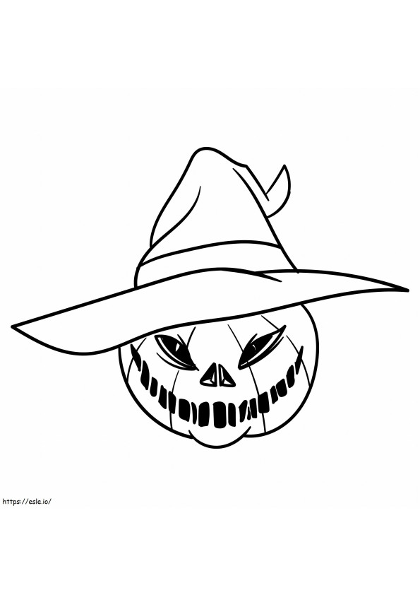 Basic Witch Pumpkin coloring page