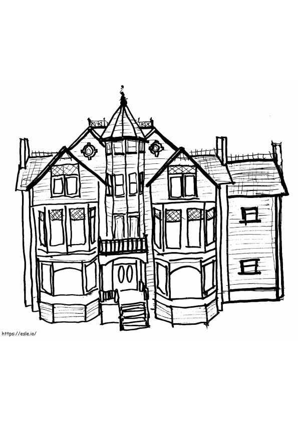 Old Mansion 1 coloring page
