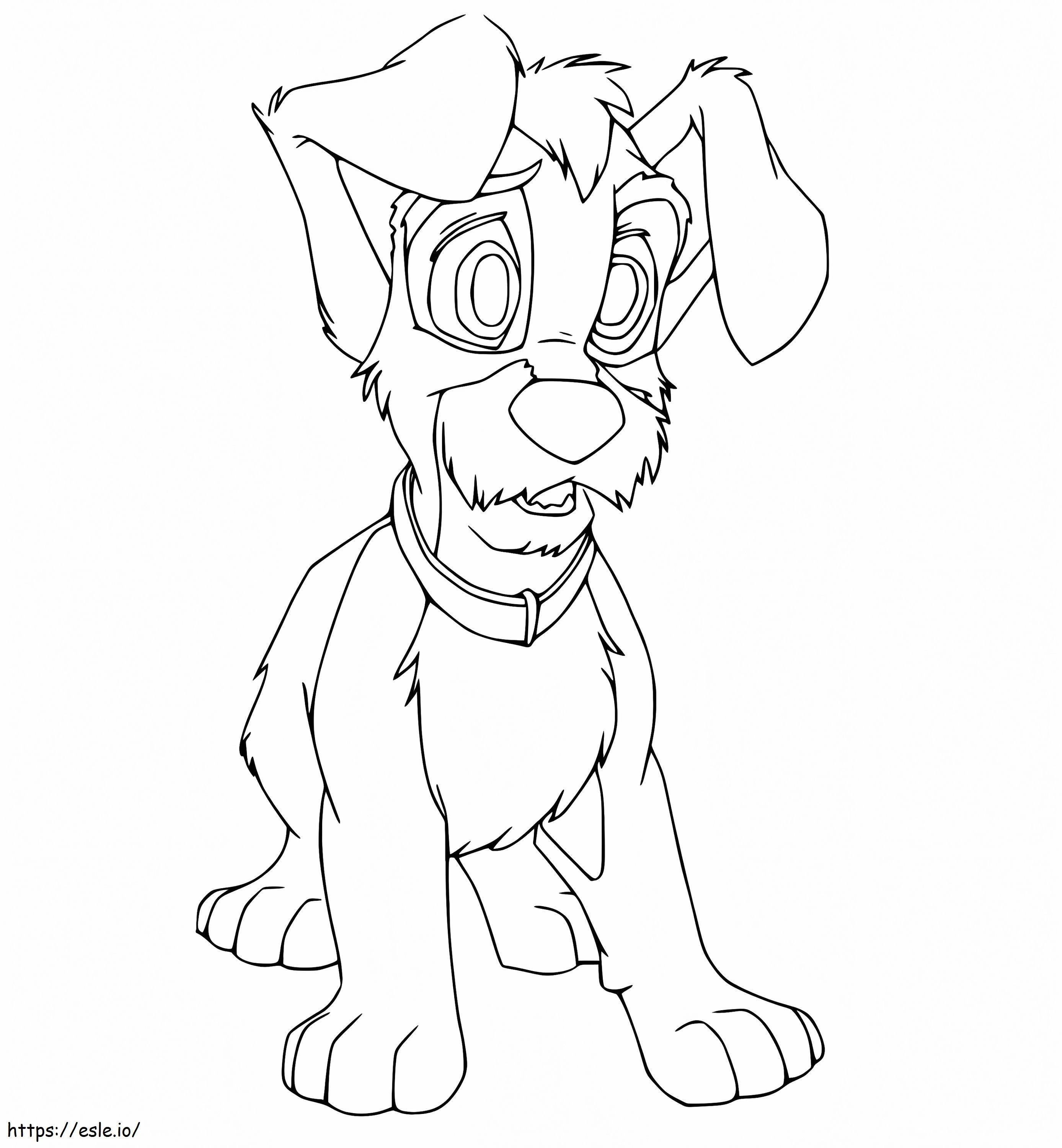 Scamp From Lady And The Tramp coloring page