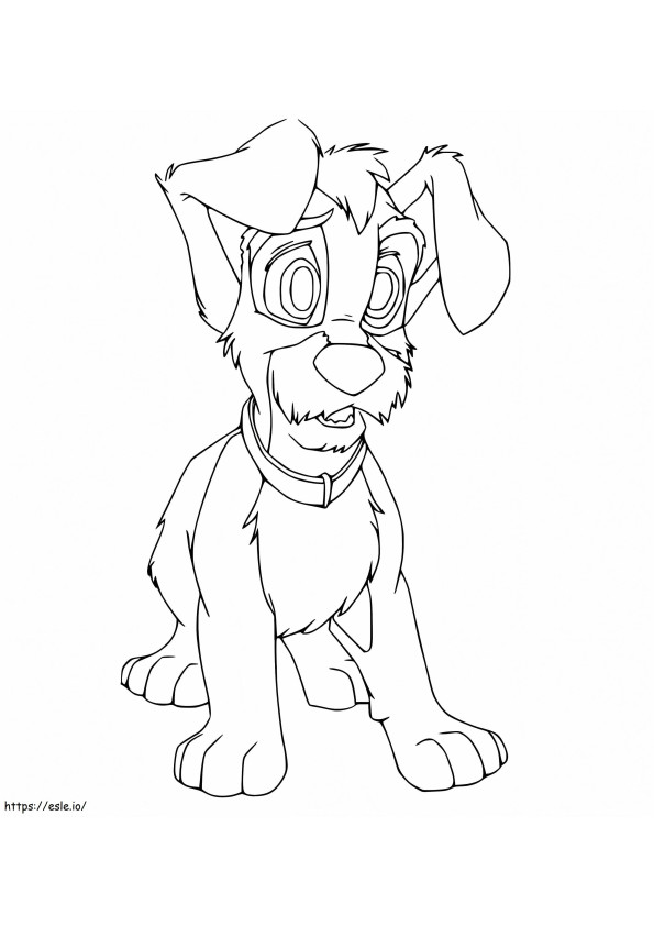 Scamp From Lady And The Tramp coloring page