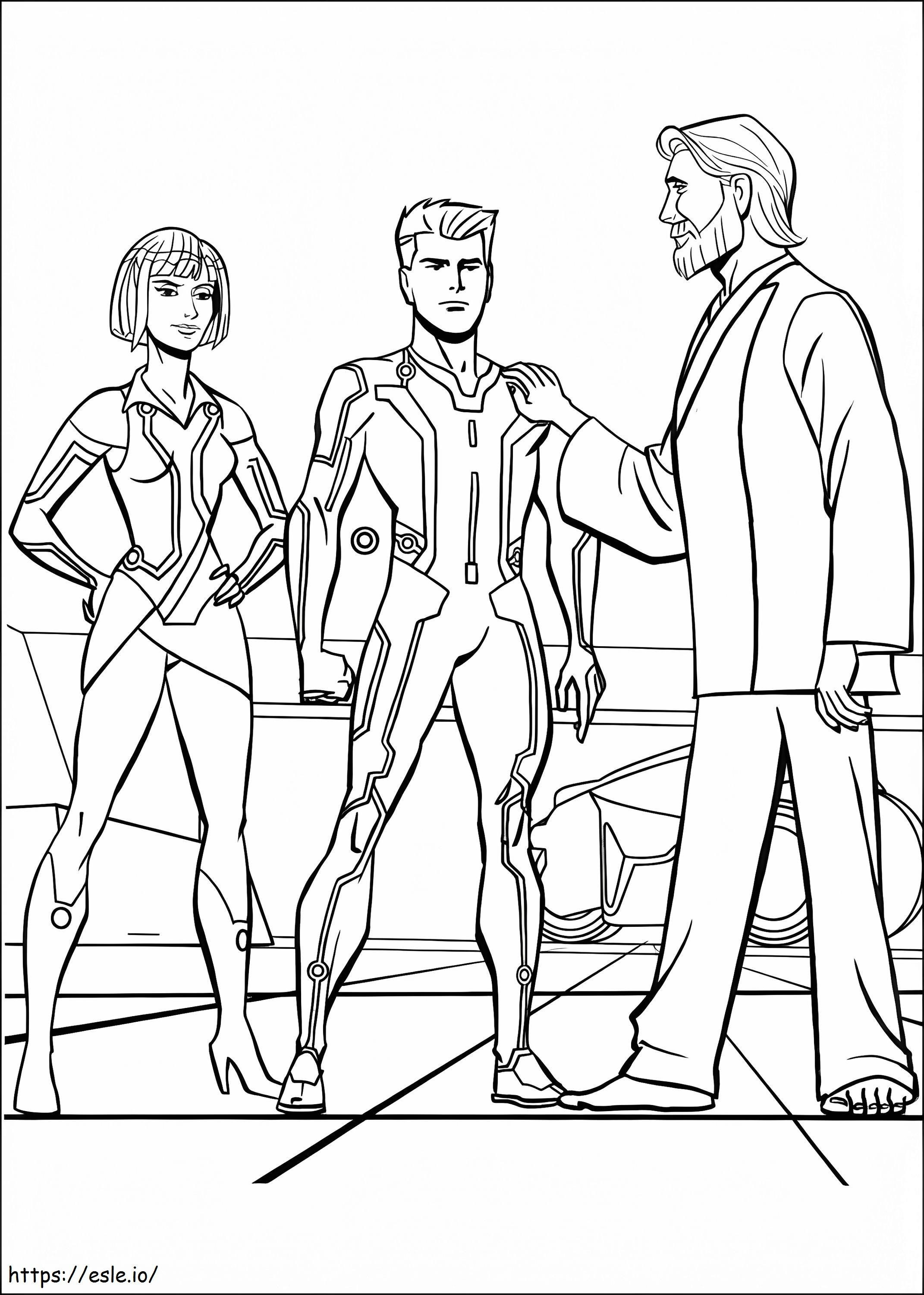 Tron And Quorra 2 coloring page