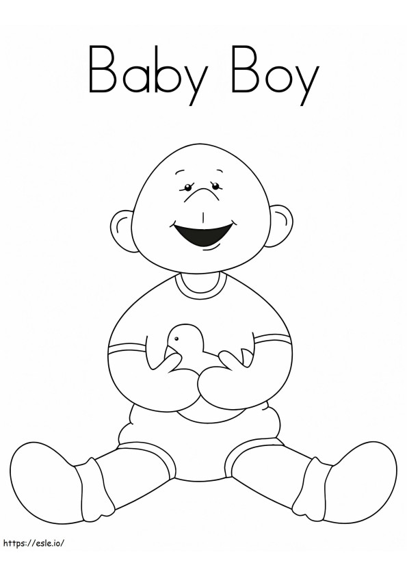 Baby Boy Smiling coloring page