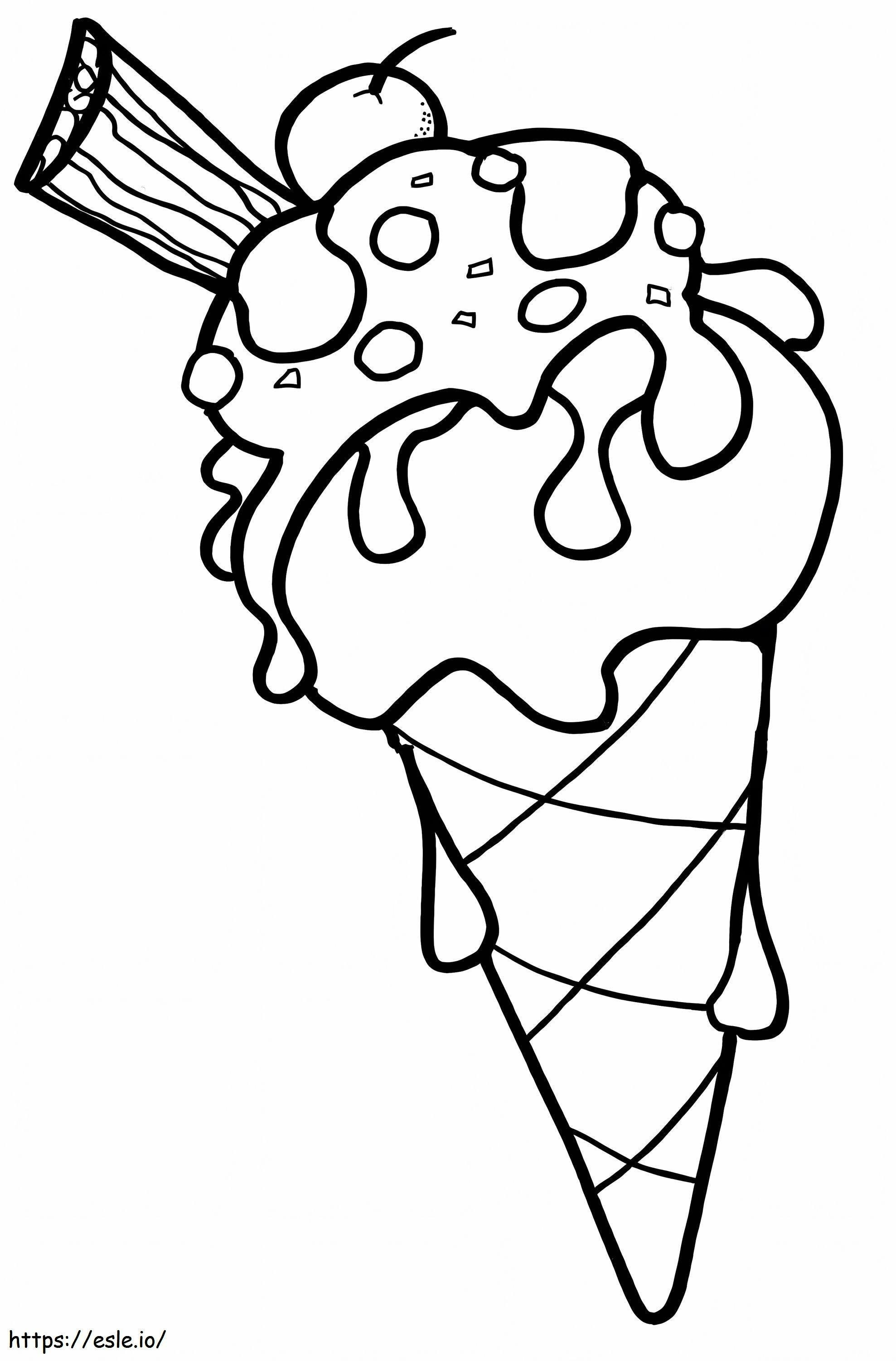 アイスクリーム 3 ぬりえ - 塗り絵