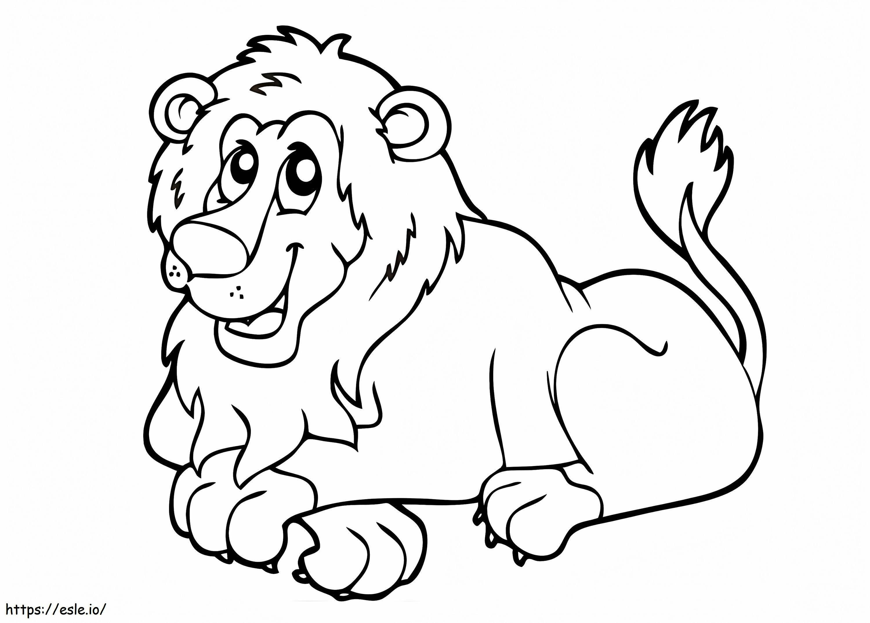 Leul Zâmbind de colorat
