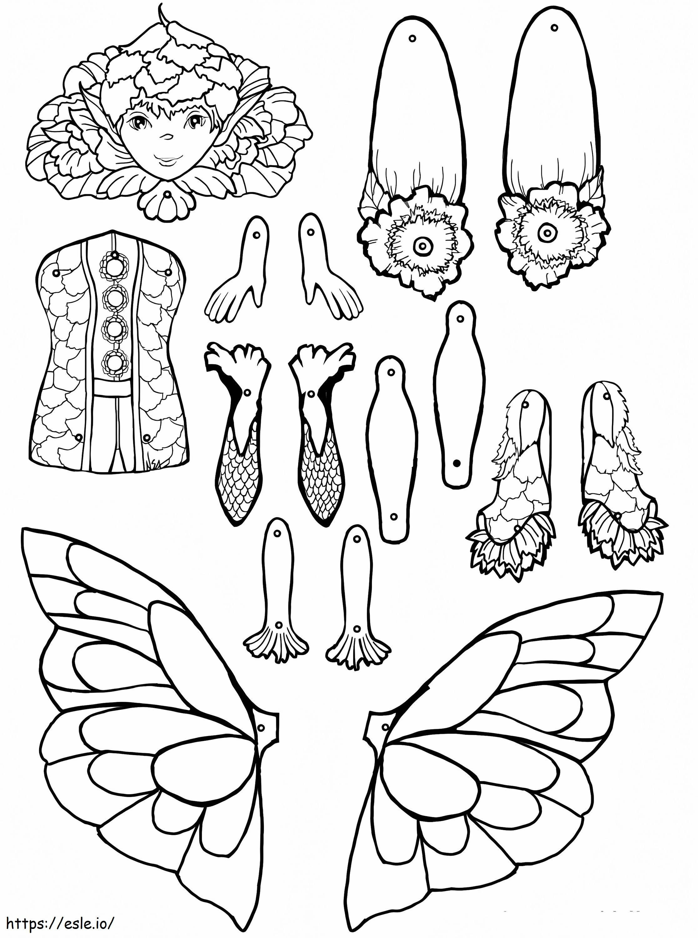 Fairy Puppet coloring page