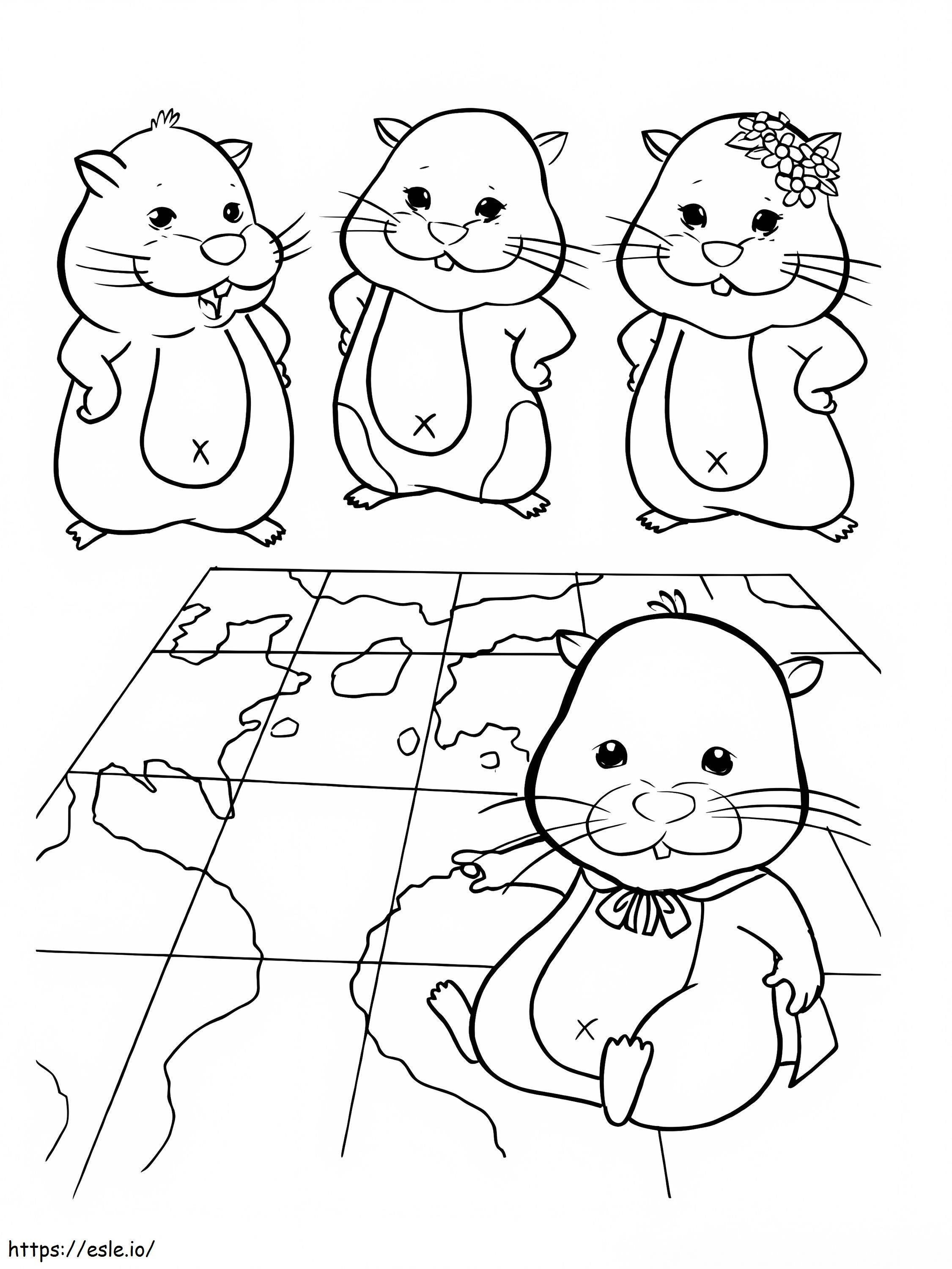 Coloriage Adorables animaux de compagnie Zhu Zhu à imprimer dessin