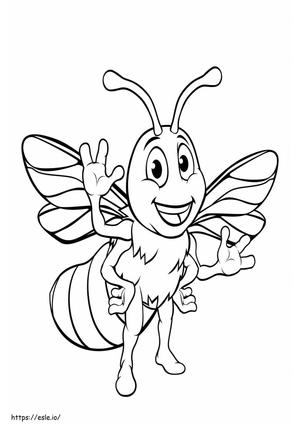 Laughing Bee coloring page